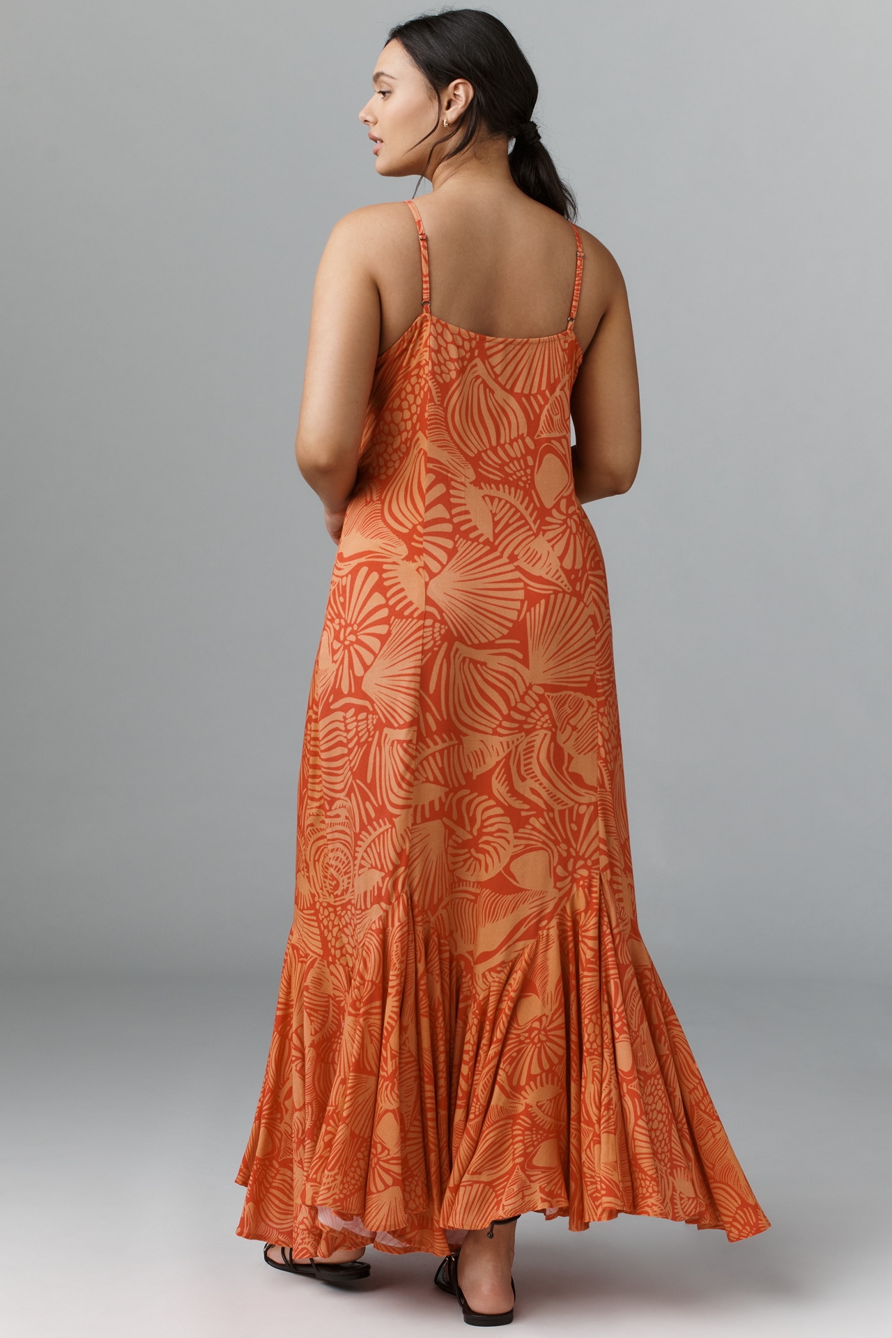 Conditions Apply Ellianna Ruffled Slip Maxi Dress