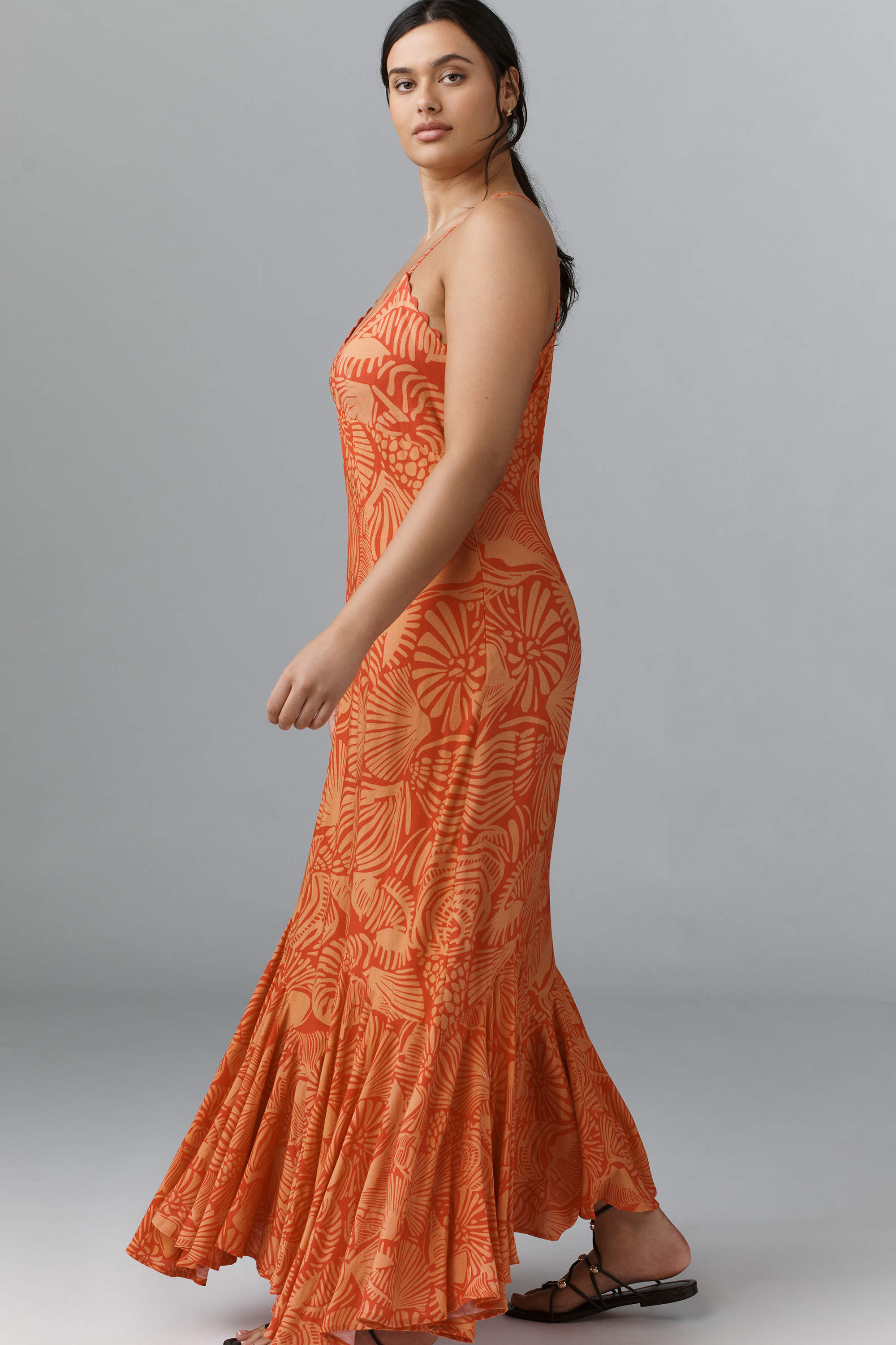 Ellianna Ruffled Slip Maxi Dress — Image 14