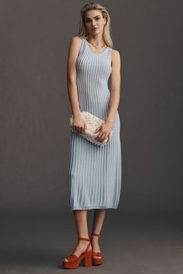 Conditions Apply Sleeveless Stripe Midi Dress