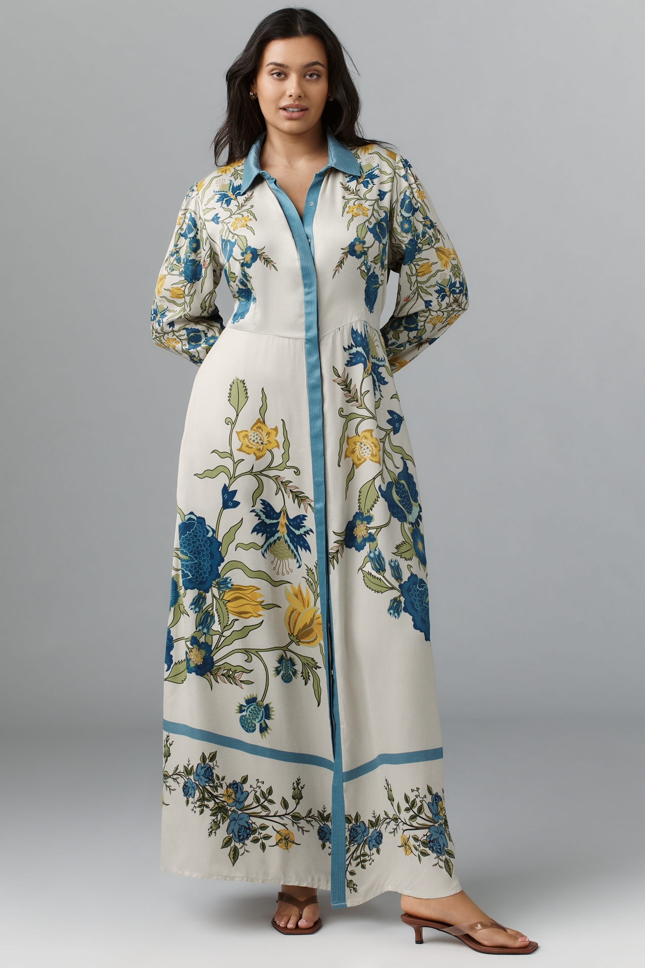 Bl-nk Printed Buttondown Shirt Dress