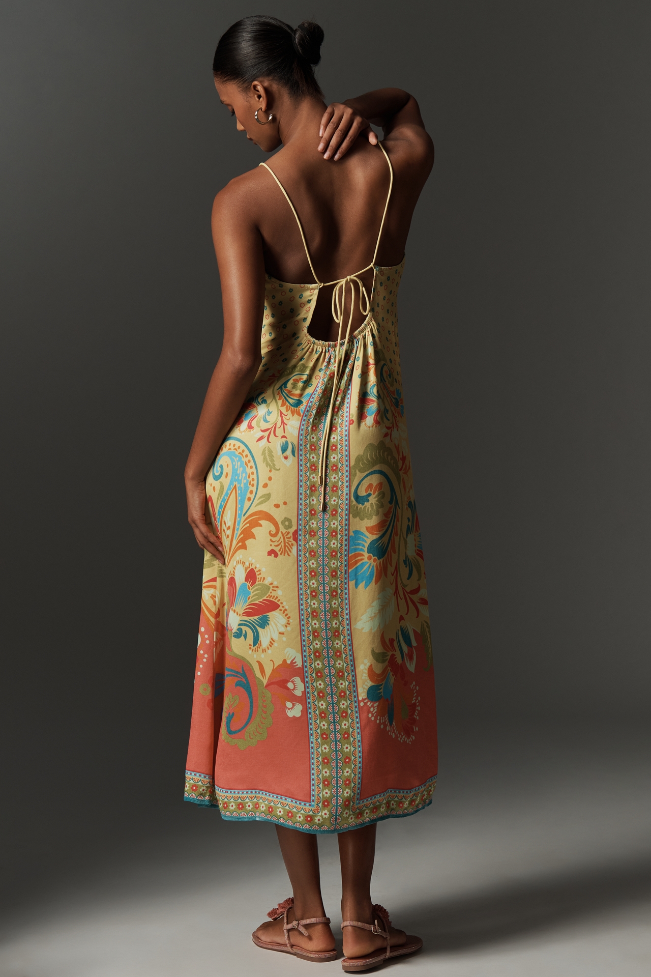 Conditions Apply Ebreta V-Neck Midi Dress