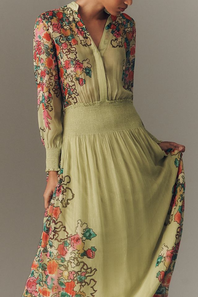 Bl-nk Rosaley Long-Sleeve Maxi Shirt Dress #1