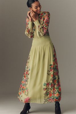 Bl-nk Rosaley Long-Sleeve Maxi Shirt Dress