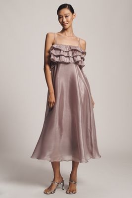 Bl-nk Rigel Sleeveless Ruffled Midi Dress