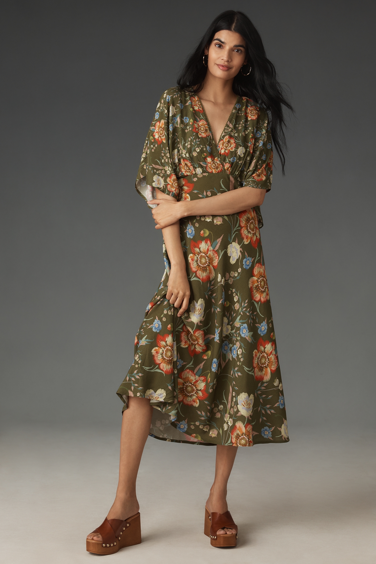 Bl-nk Elettra Short-Sleeve Midi Dress