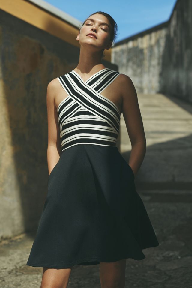 Crosswise Flare Dress #1