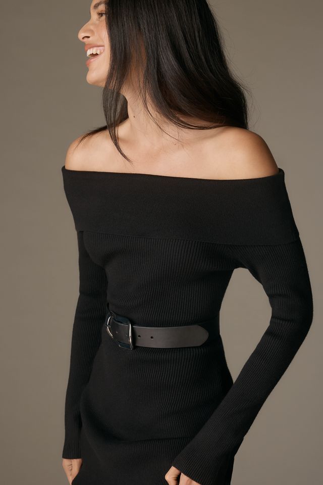 Glamorous Petite Off-Shoulder Knit Midi Dress #1