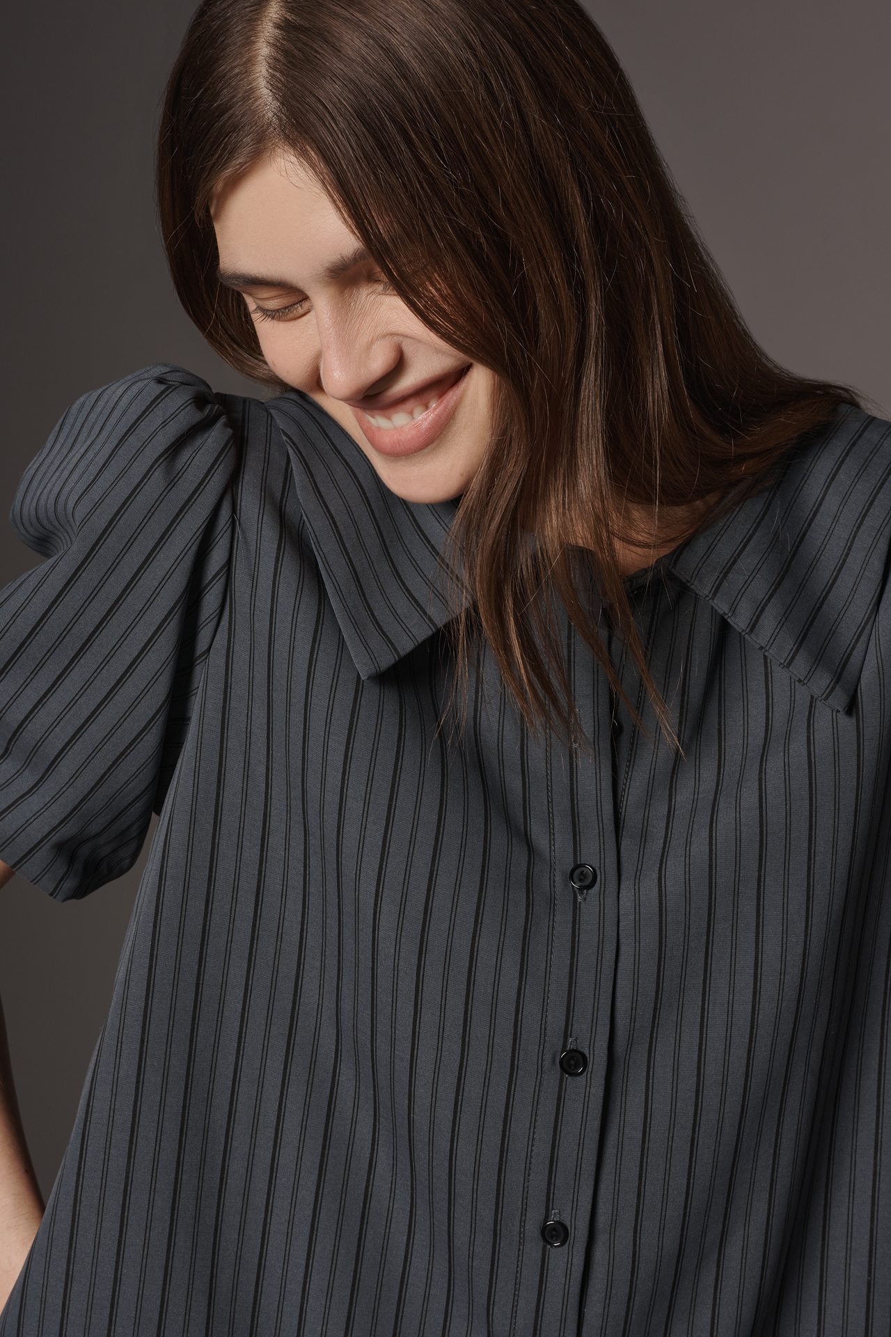 Glamorous Petite Puff-Sleeve Mini Dress