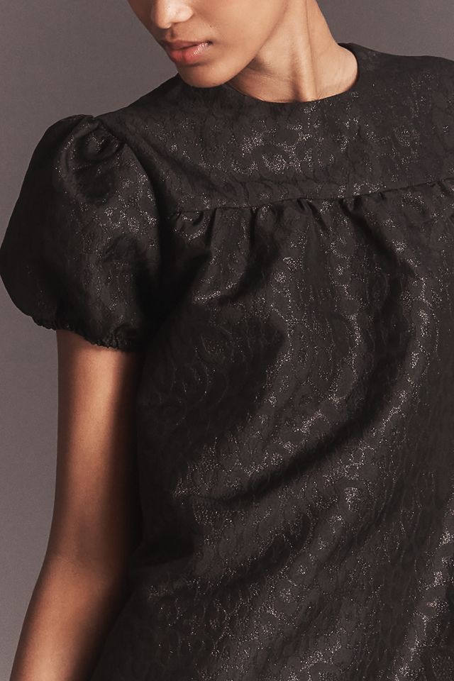 Glamorous Puff-Sleeve Mini Swing Dress #1