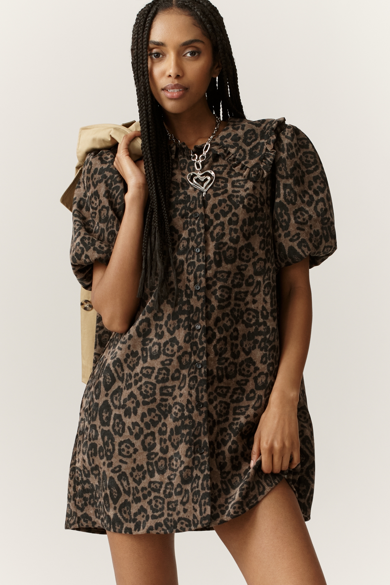 Glamorous Printed Buttondown Dress