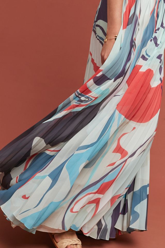 Pleated Atelier Maxi Dress | Anthropologie