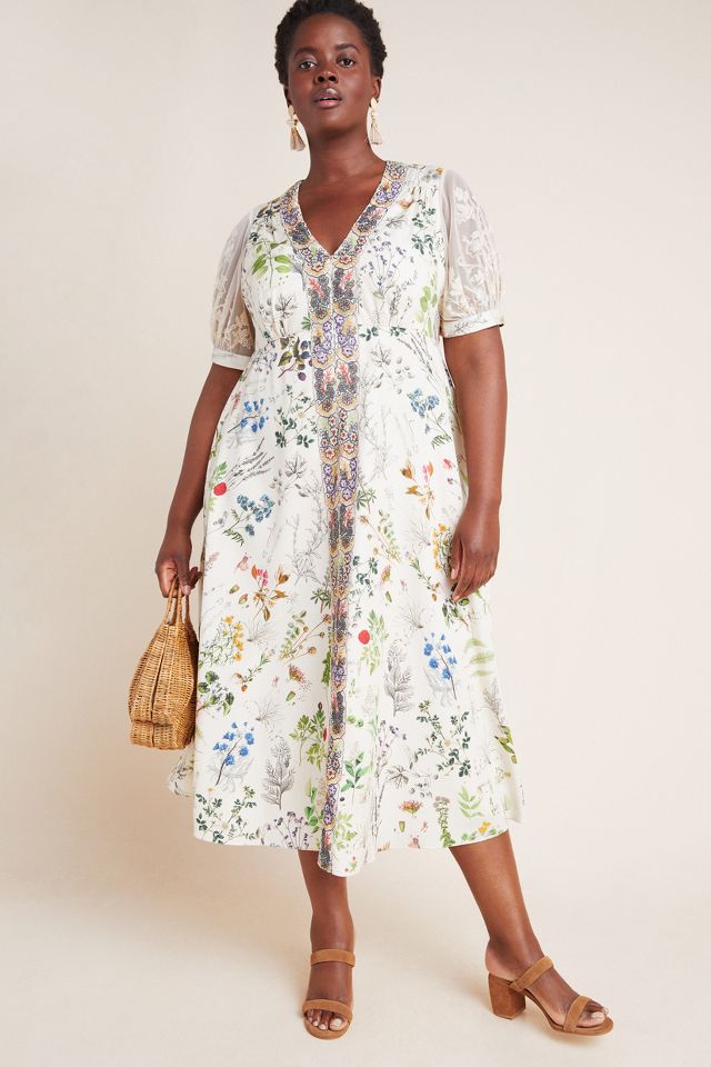 Donna floral midi on sale dress