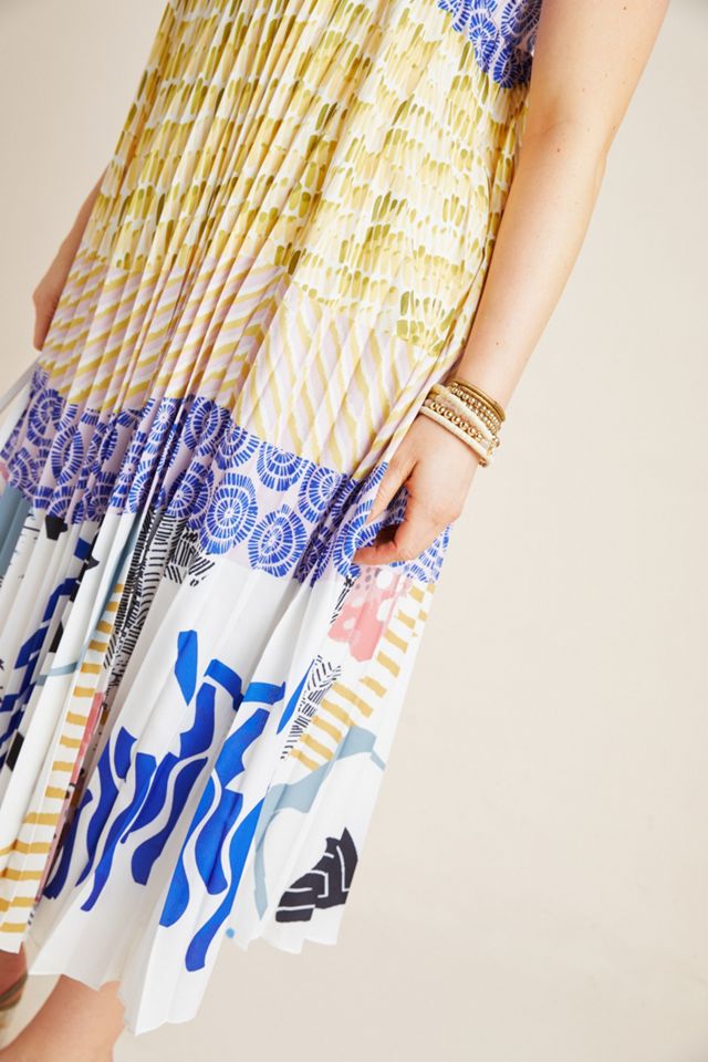Charleston Pleated Midi Dress | Anthropologie