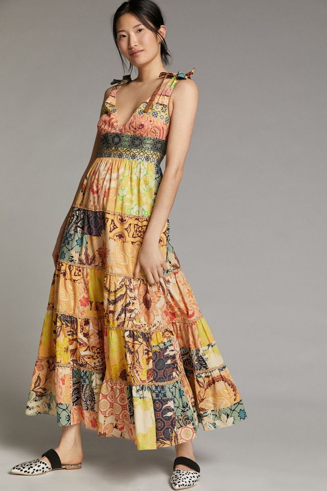 otonaciumオトナシウム　PATCHWORK LONG DRESS ワンピース