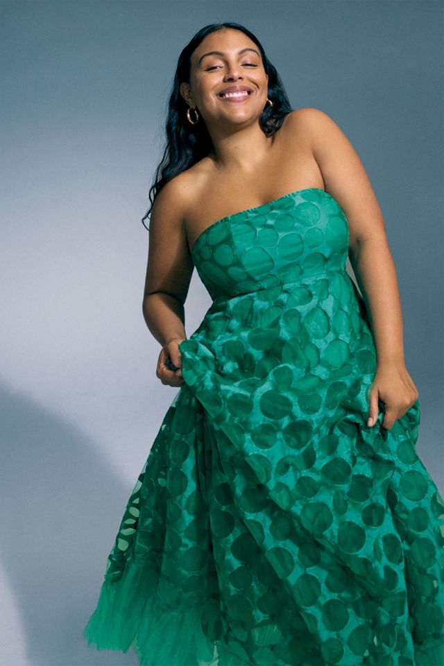 green emerald velvet dress Anthropologie Antoinette Seafoam Green Lace Ruffle Midi Dress  Mustang  Sally Two's Closet