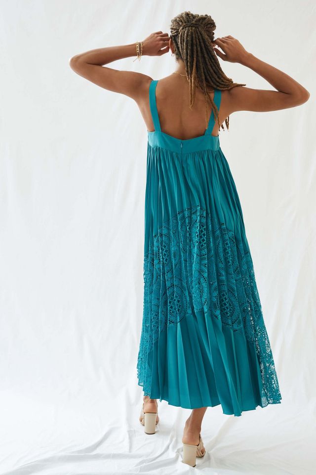 Anthropologie on sale teal dress