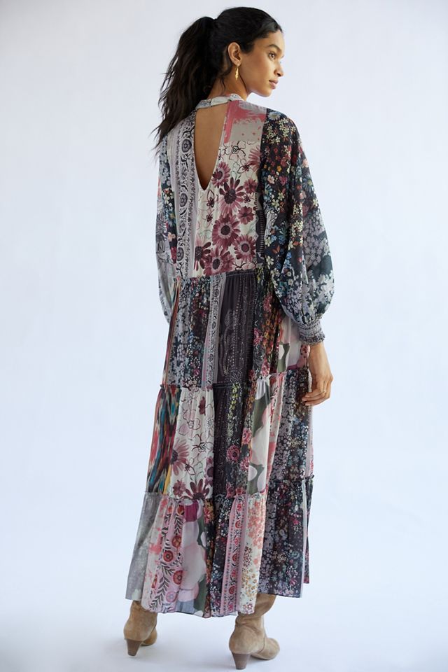 Printed Patchwork Maxi Dress #2