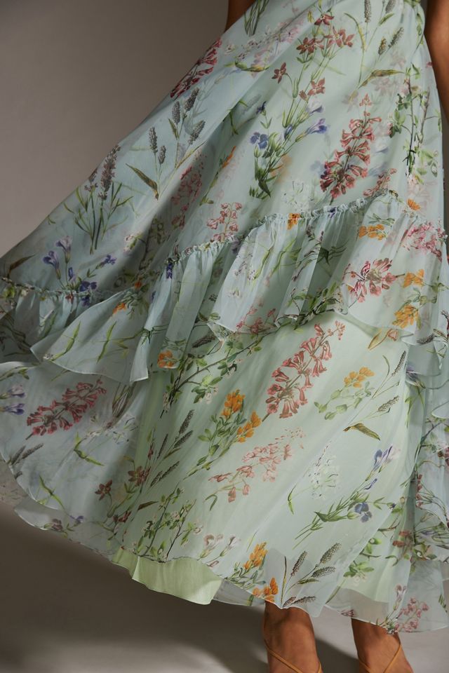 geisha designs asymmetrical maxi dress Delicate Florals Maxi  Geisha Designs by Paras and Shalini