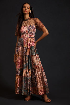 geisha designs floral maxi slip dress Dresses  Geisha Designs by Paras and Shalini