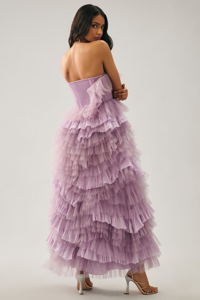 Geisha Designs Ruffled Strapless Dress #2