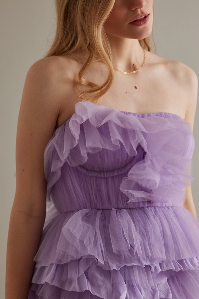 Geisha Designs Ruffled Strapless Dress #5