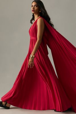 Geisha Designs Deep-V Cape Dress