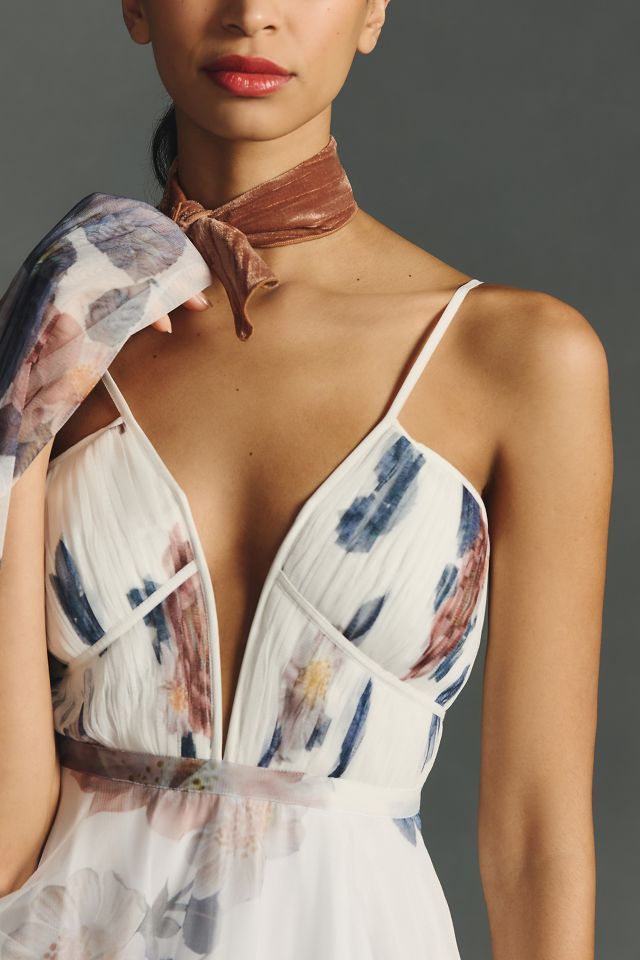 Geisha Designs V-Neck Corset Tulle Dress | Anthropologie