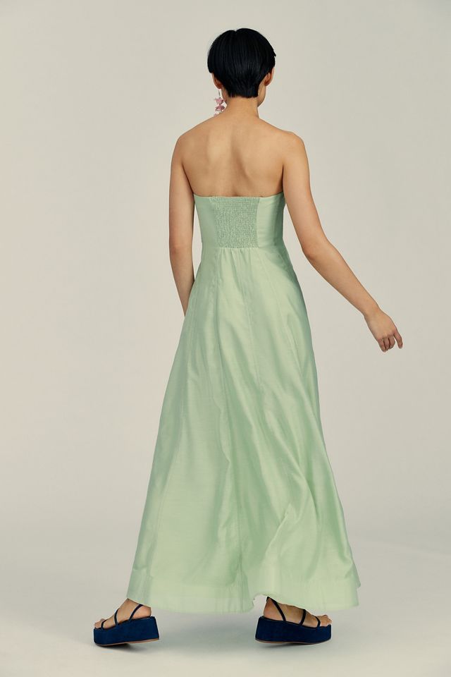 white christmas dresses Daliah Strapless Floral Maxi Dress – VICI