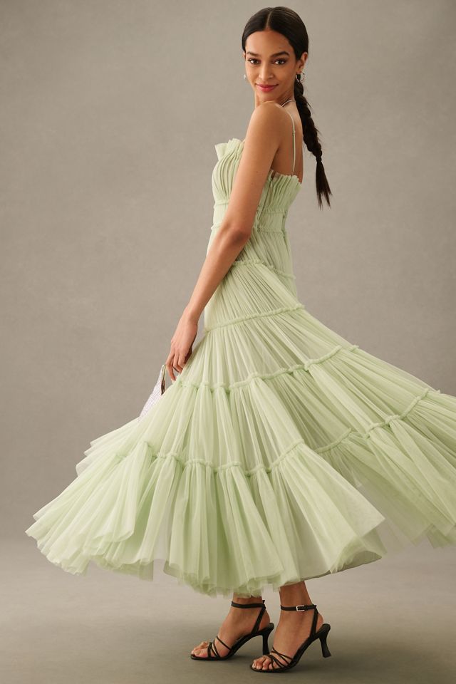 geisha designs tiered tulle dress Geisha Designs Tiered Tulle Dress