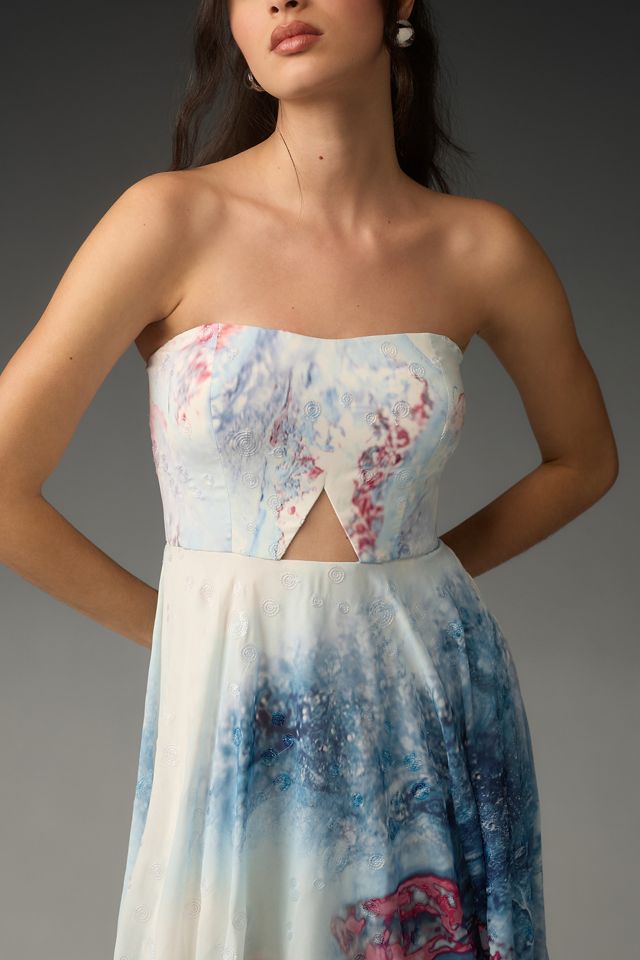 Geisha Designs Strapless Cutout Maxi Dress #3