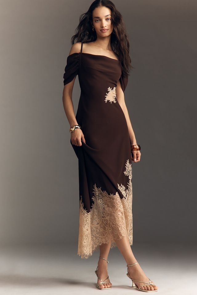 Selkie Foxglove Plus Short-Sleeve Ruffle Maxi Dress