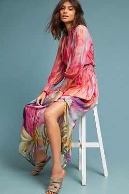 Watercolor Maxi Dress | Anthropologie