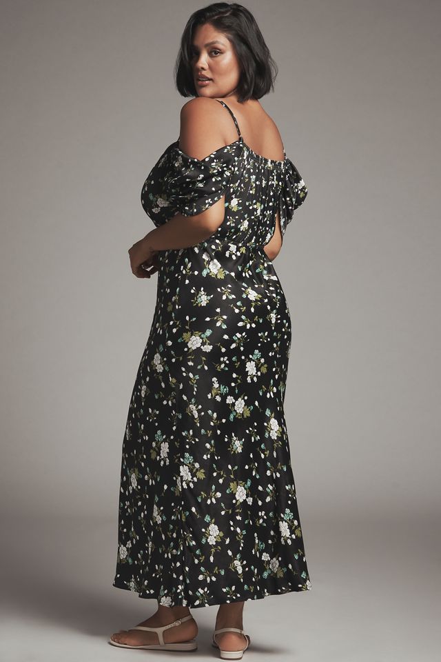 Bl-nk Painterly Off-Shoulder Slip Dress #5