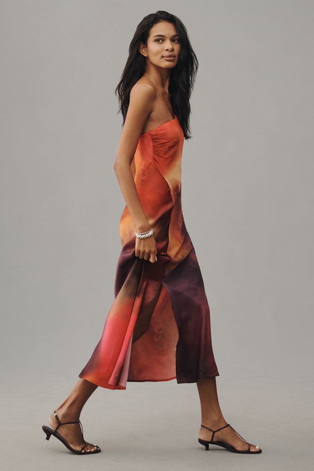 Bl-nk One-Shoulder Midi Slip Dress #3