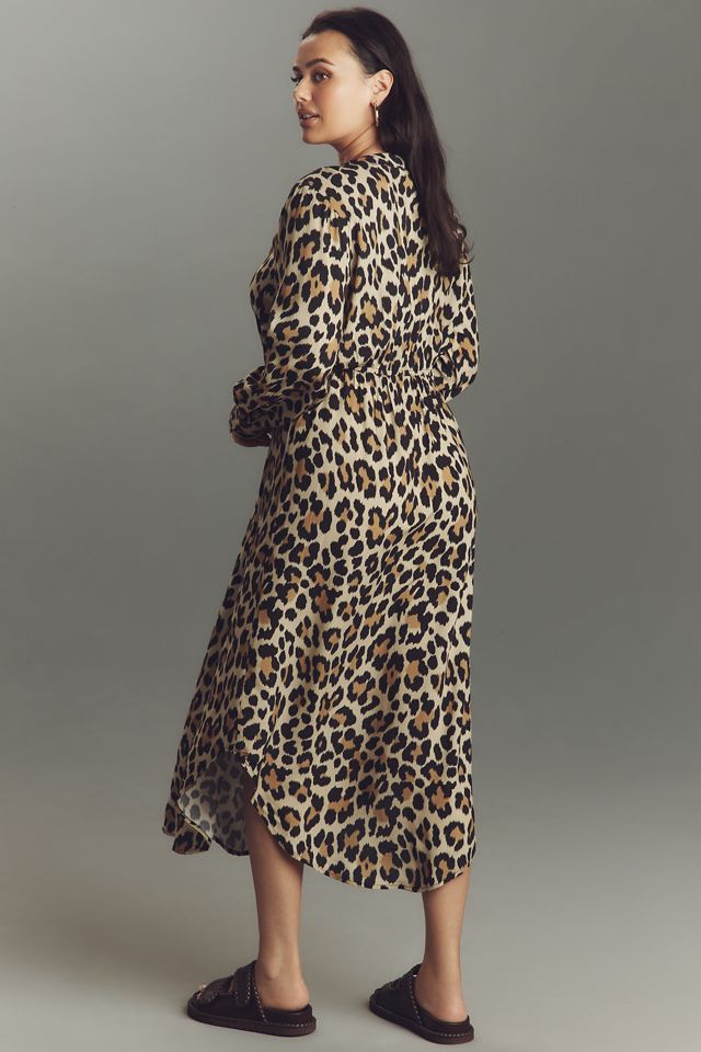 Bl-nk Rikke Long-Sleeve Button-Front Midi Dress #6
