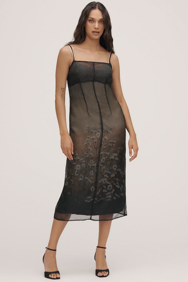 Bl-nk Briony Sleeveless Mesh Slip Midi Dress #3