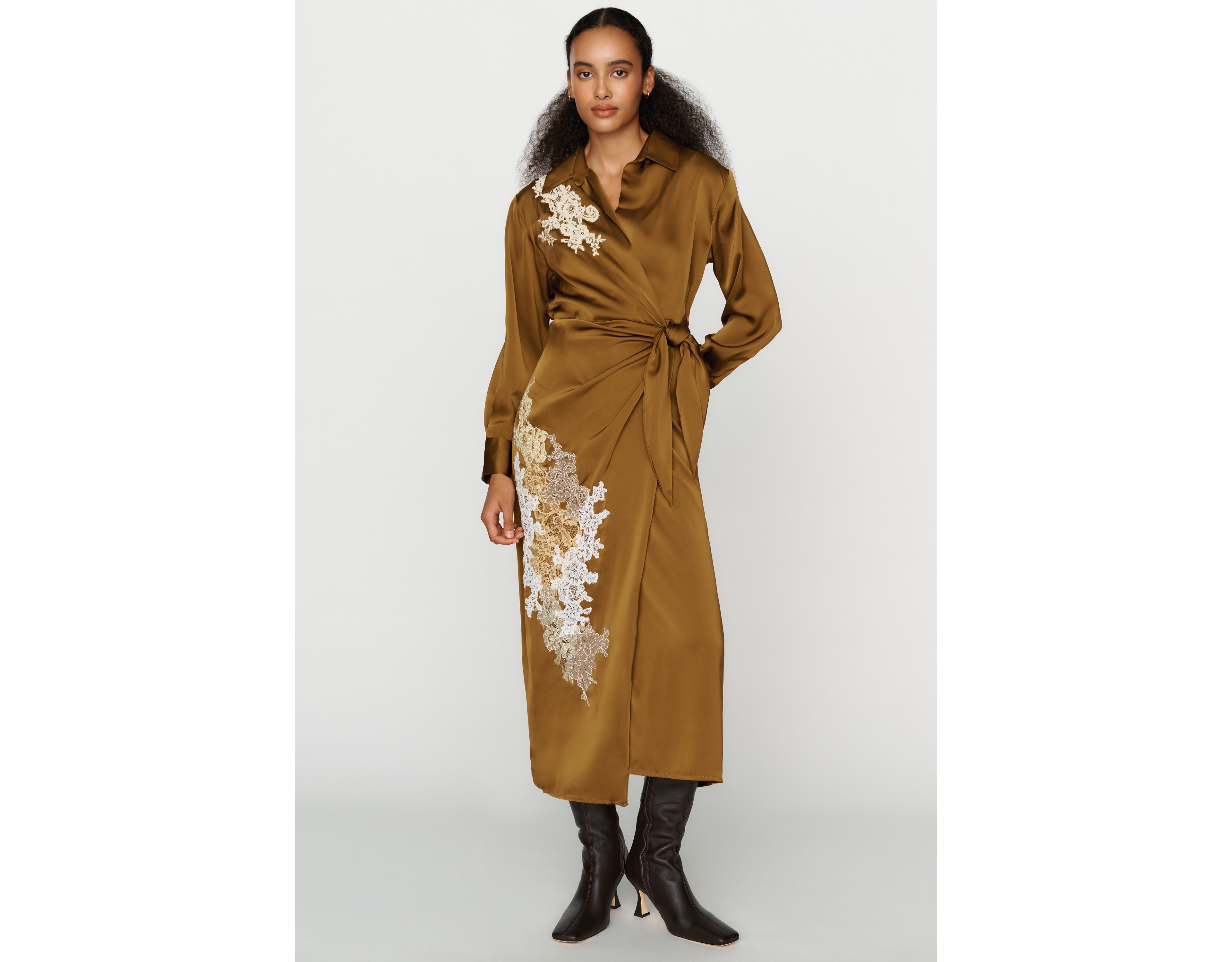 Bl-nk Veraba Satin Wrap Dress