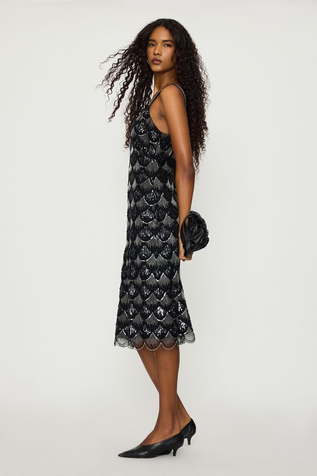 Robe midi à sequins Lavoni By Anthropologie #4