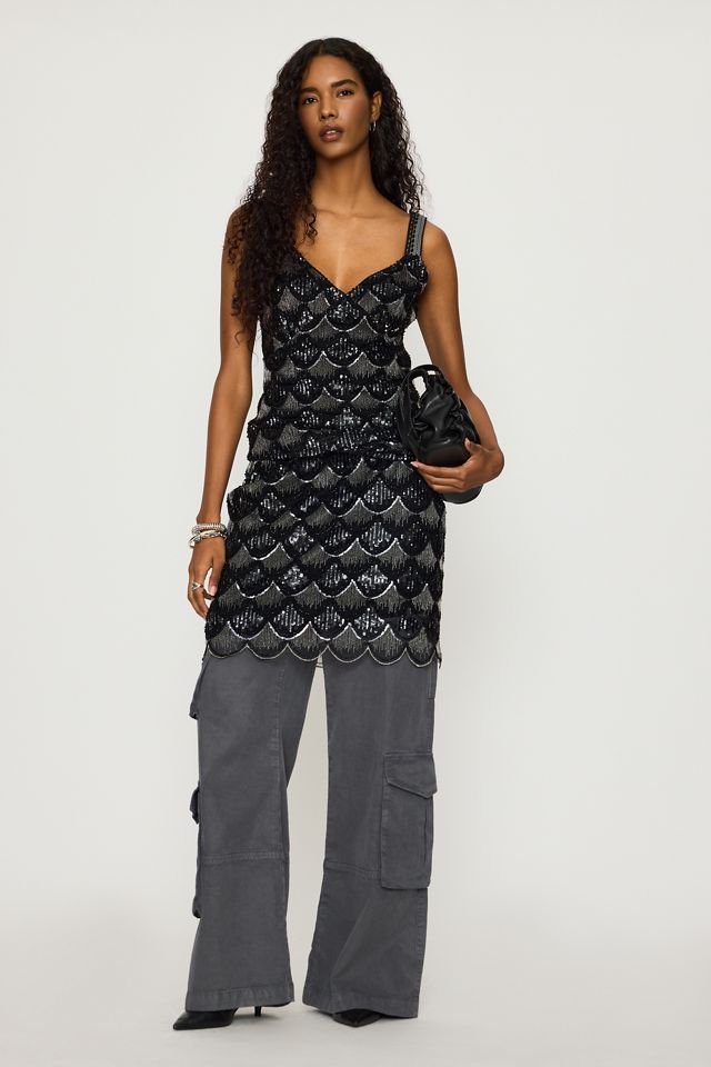 Robe midi à sequins Lavoni By Anthropologie #6