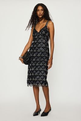By Anthropologie Lavoni Sequin Midi Dress