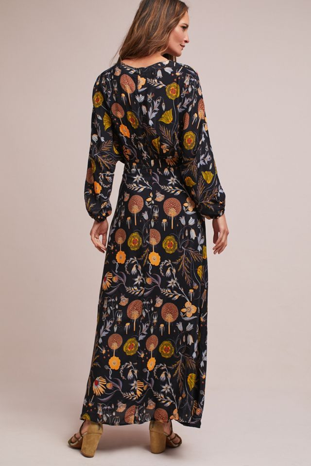 Maisie Botanical Maxi Dress, Black #4