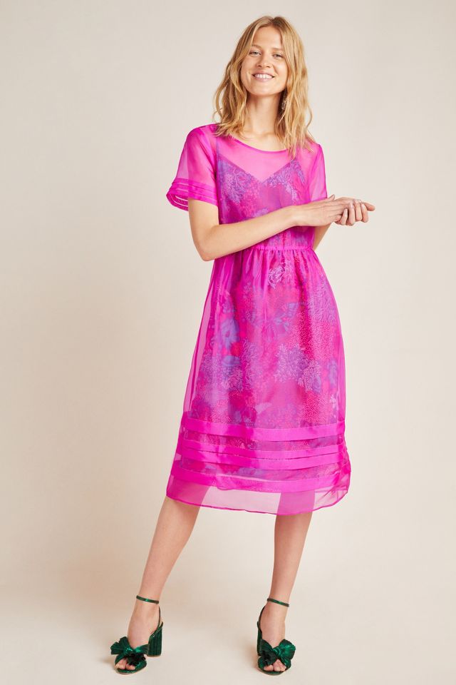 Gabrielle Silk Organza Midi Dress