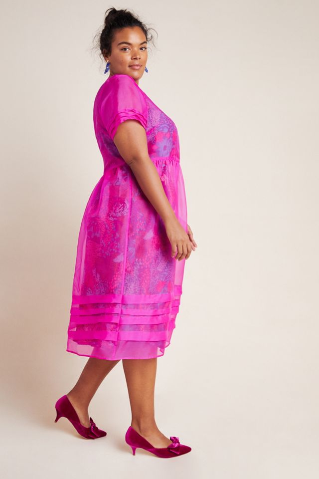 Gabrielle Silk Organza Midi Dress #7