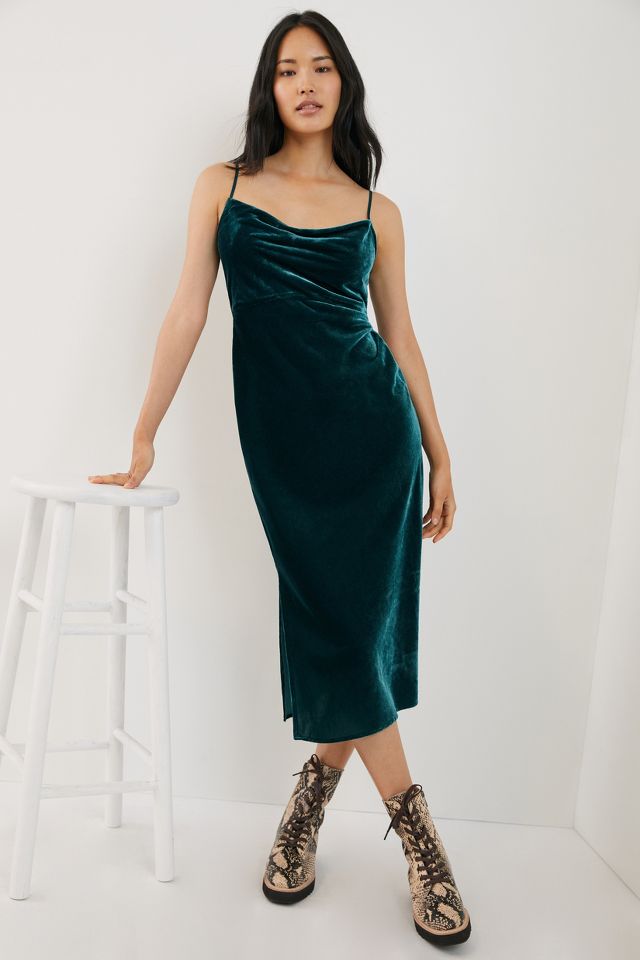 Velvet store slip dress