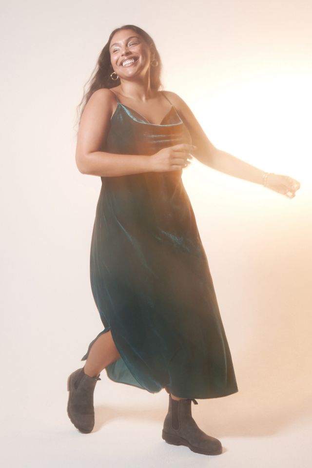 Elyse Velvet Bias Slip Dress #4