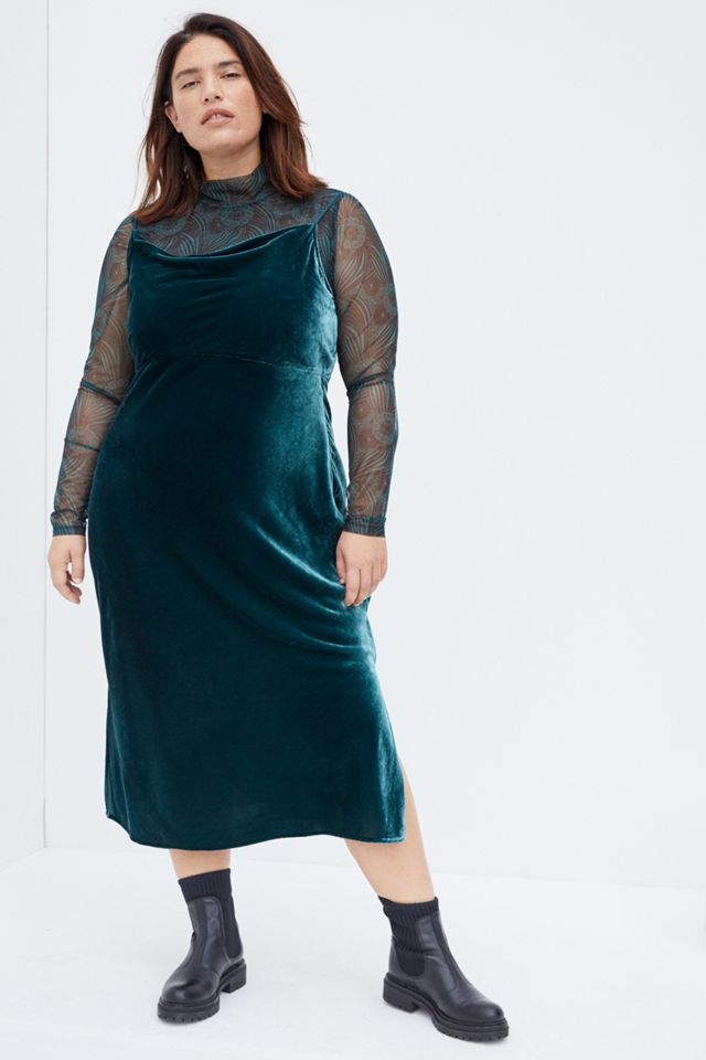 Elyse Velvet Bias Slip Dress #6