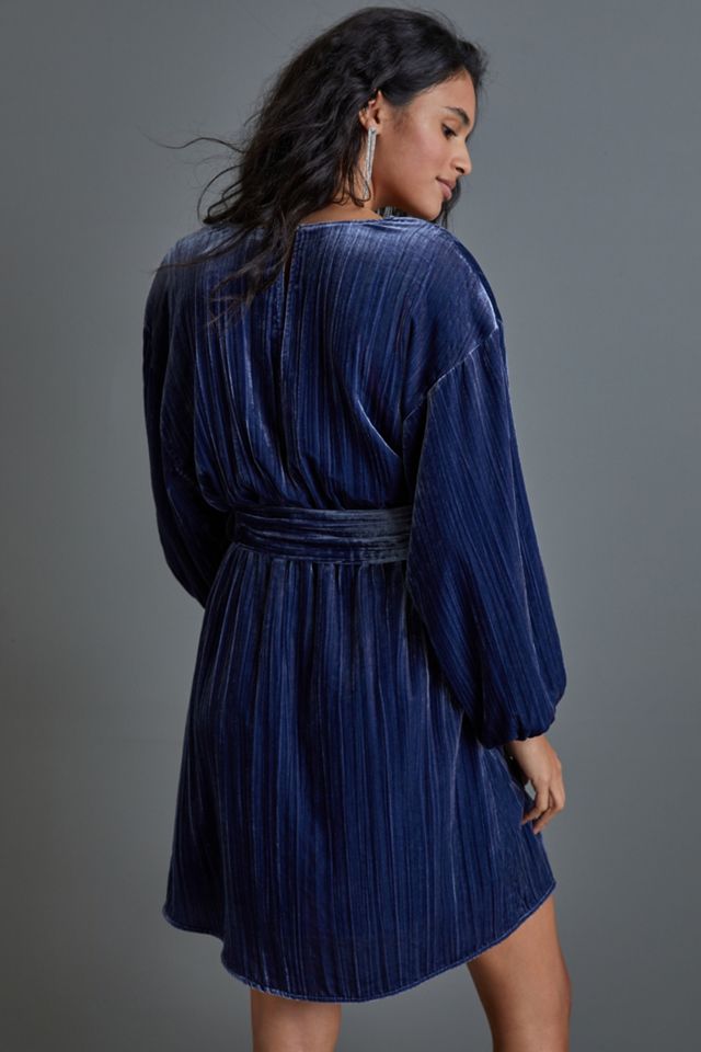 anthropologie velvet wrap midi dress Velvet Slip Midi Dress