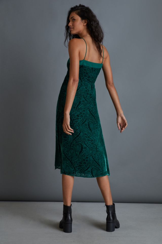 Aria Burnout Velvet Slip Dress #1