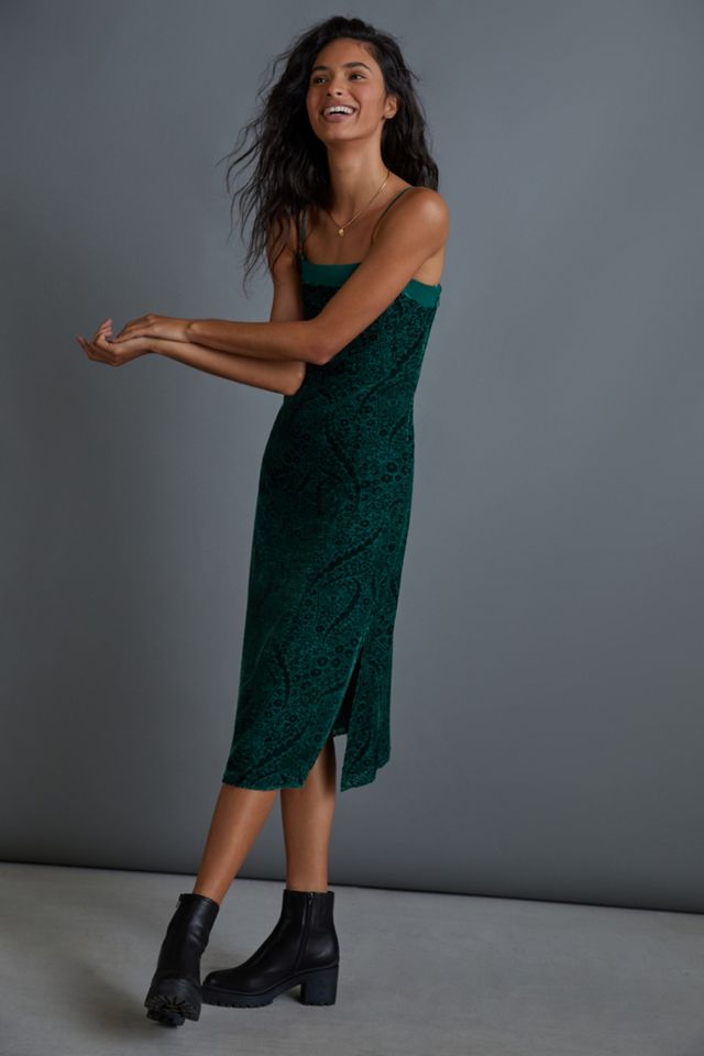 Aria Burnout Velvet Slip Dress #2