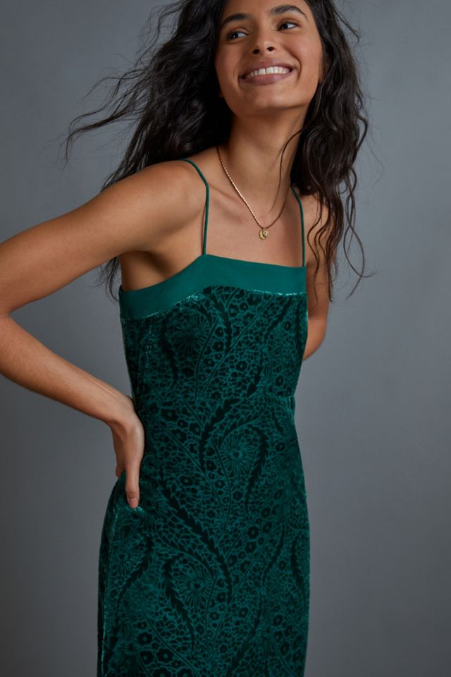 Aria Burnout Velvet Slip Dress #3